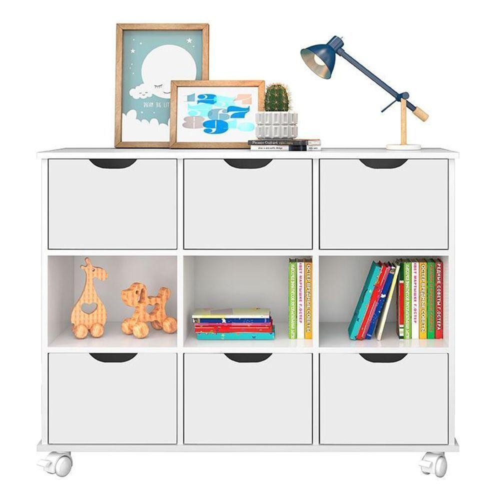 Nicho Organizador 6 Gavetas Branco Brilho - Qmovi em Oferta na Shopee
