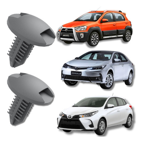 10 Grampos Forração Carpete Porta Malas Corolla Yaris Etios