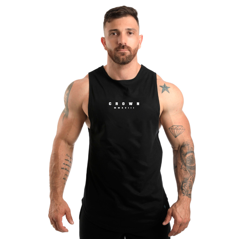 Regata Academia Treino Crown Estilo Tank Academia Treino em Oferta na Shopee