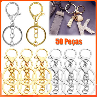 Argola para chaveiro 30mm com Mosquetão e Fecho Lagosta - Kit com 50 unidades em Oferta na Shopee