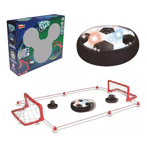 Jogo Hover Ball Bola Flutuante com LED Jogo de Futebol De Mesa Eletrônico 2 Traves Zooptoys