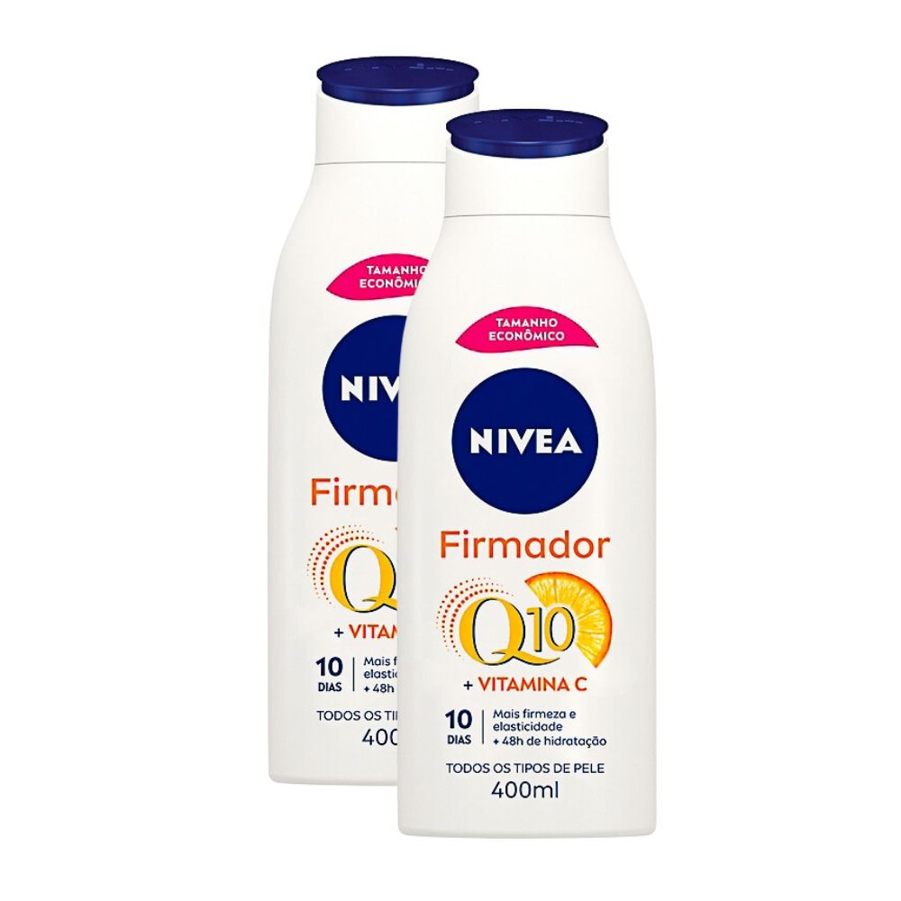 Kit 2 Loção Hidratante Nivea Firmador Q10 + Vitamina C Todos os Tipos de Pele 400ml - Beauty