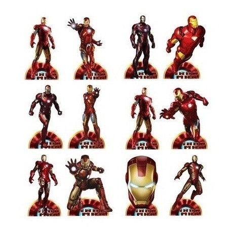 Decoração Homem De Ferro- 10 Displays De 20cm Totens