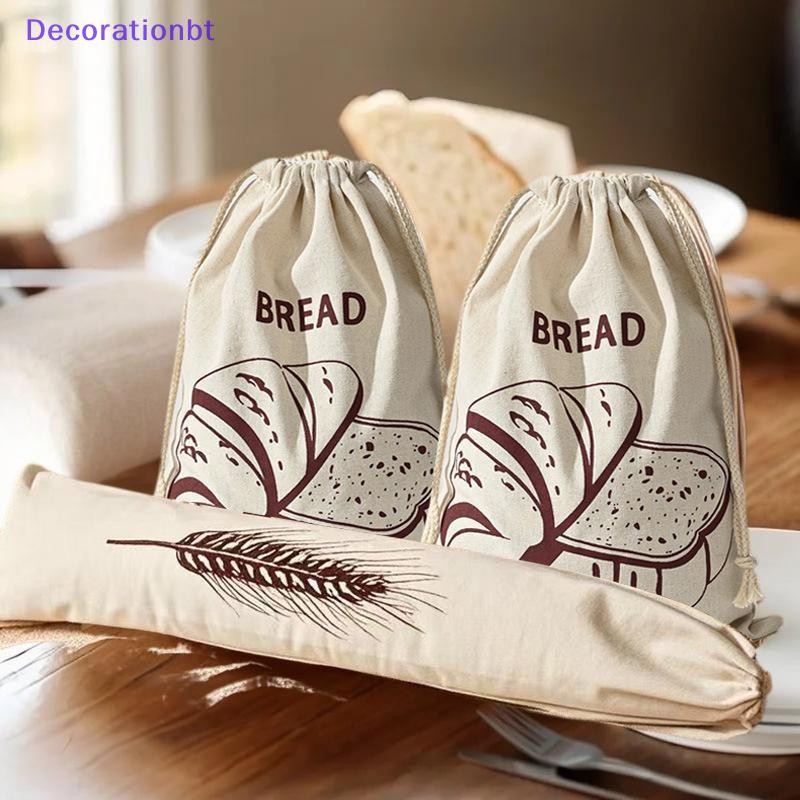 Decorationbt Saco De Pão De Linho Reutilizável Algodão Cordão Armazenamento Caseiro Fresco Eco Amigável Mantendo Para No