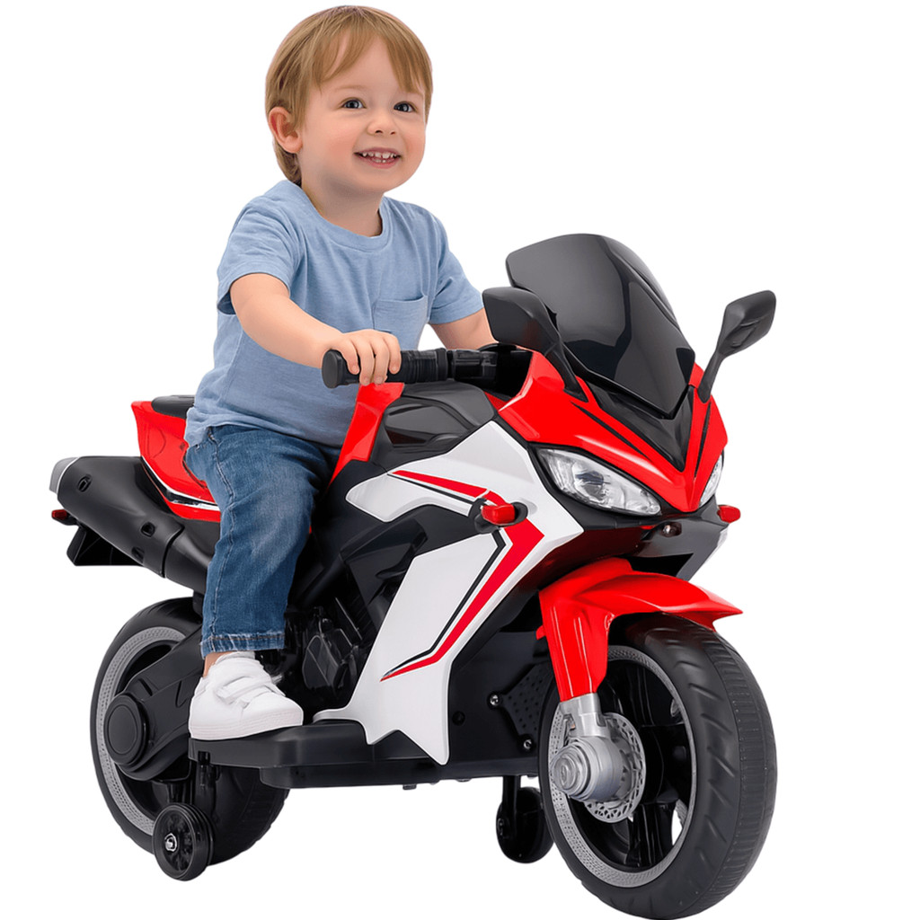 Moto Elétrica Bang Toys Infantil Aura G2  com Rodinhas Vermelha 12V em Oferta na Shopee