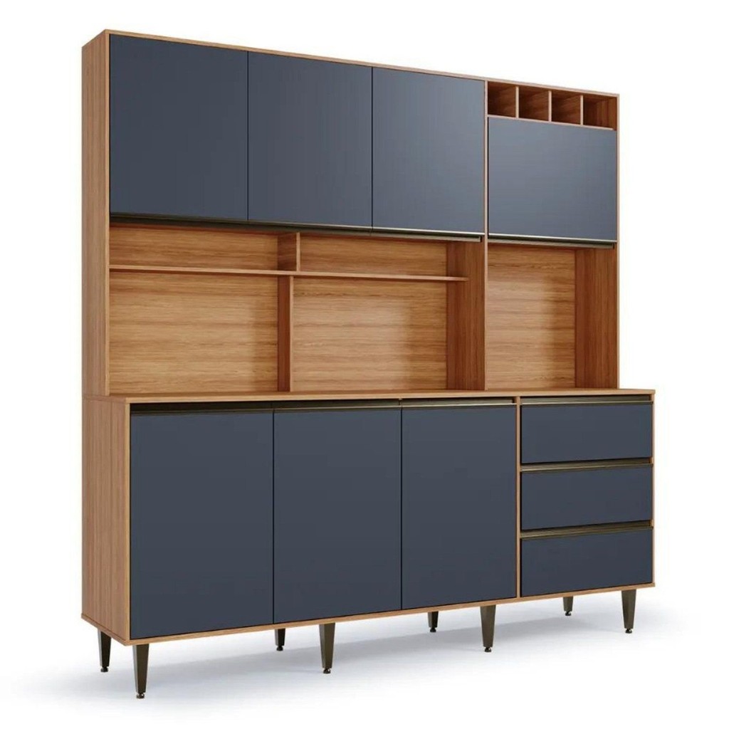 Armário de Cozinha 7 Portas 3 Gavetas Nicho Versatti em Oferta na Shopee