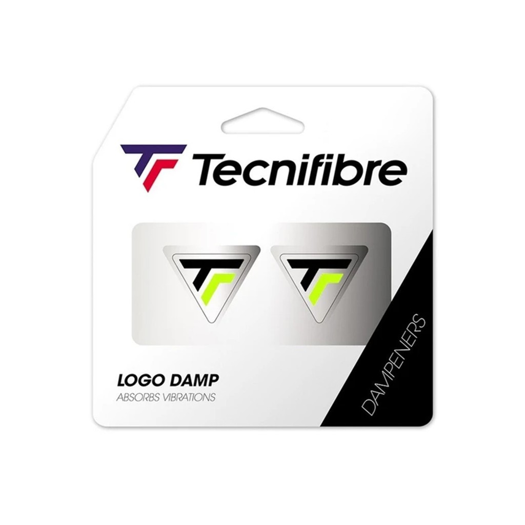 Antivibrador Logo Damp Neon Branco Tecnifibre Raquete Tenis