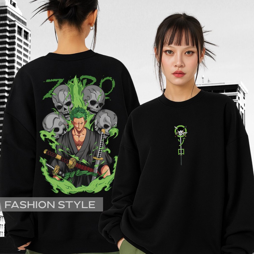 Moletom Careca Zoro Roronoa Espadachim One Piece Mangá 1125 Anime Gear 5 Luffy Arco Pirata Agasalho Blusa Algodão