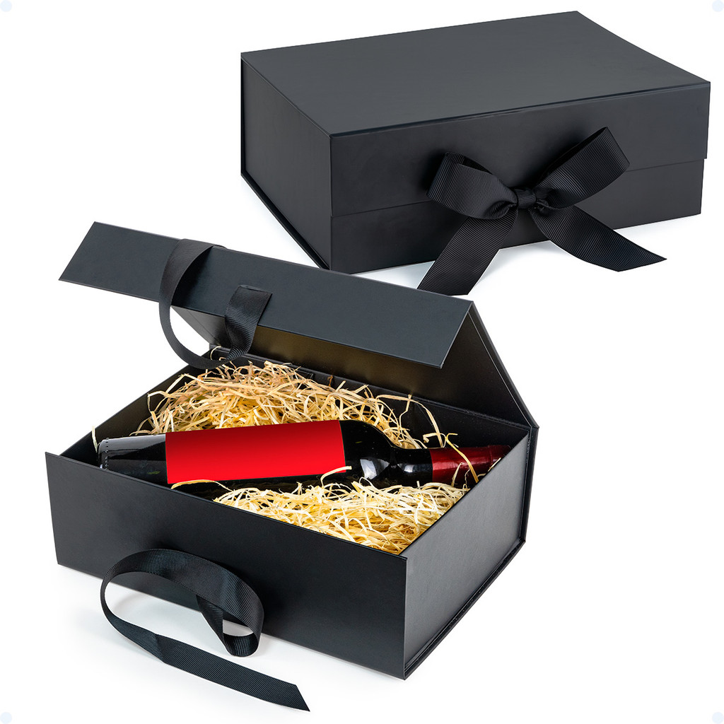 Caixa De Presente Dia Dos Pais Média Rígida 28x21x10cm Laço E Ímã Premium Vinho De Luxo Cartonada em Oferta na Shopee