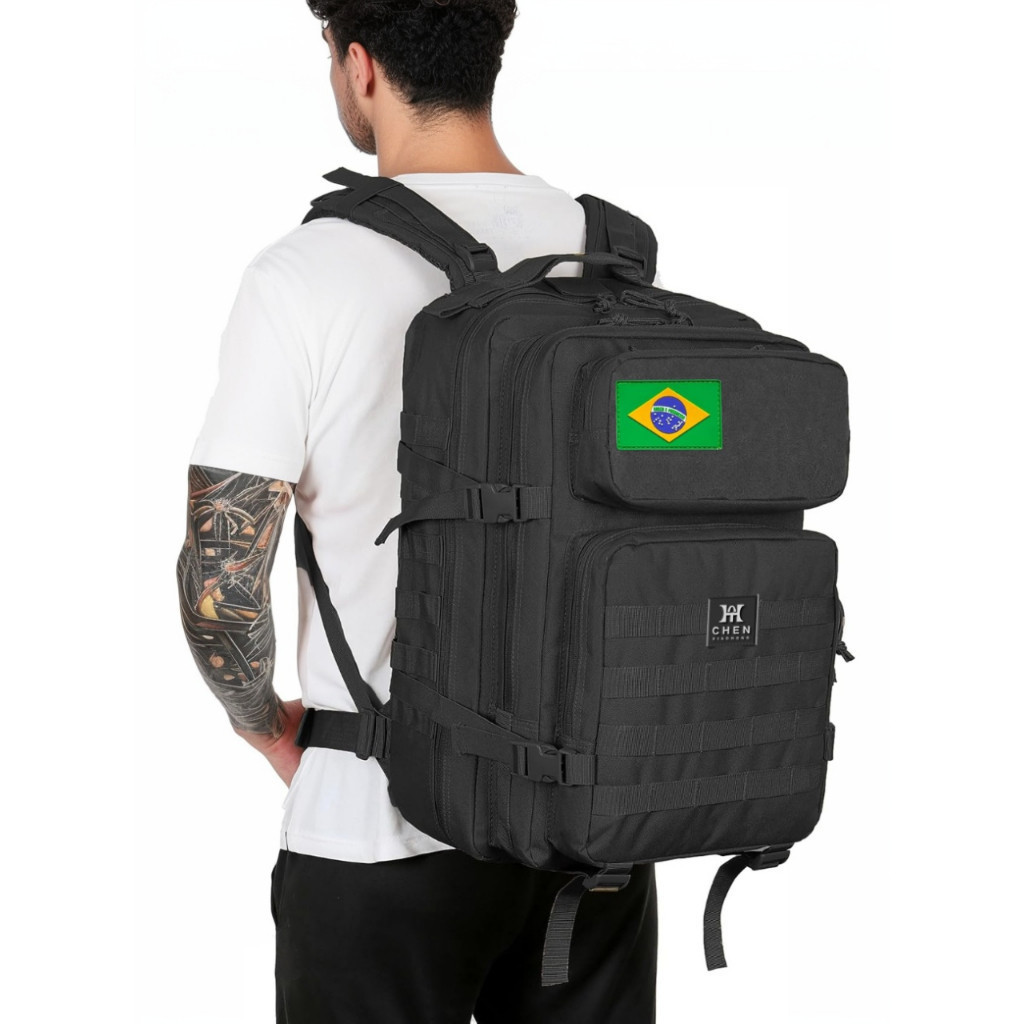 CHENXIAOHONG Mochila Tática Militar 50L à Prova d'Água para Camping e Viagens