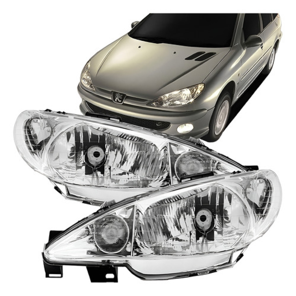 Farol Peugeot 206 - 2005 A 2008 Foco Simples Serve Antigo