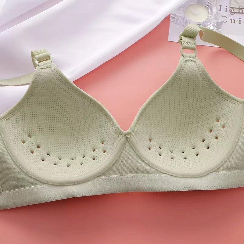 AM02# Sutiã com Regulagem 100% Algodão com bojo Confortável com Renda Fecho Atrás