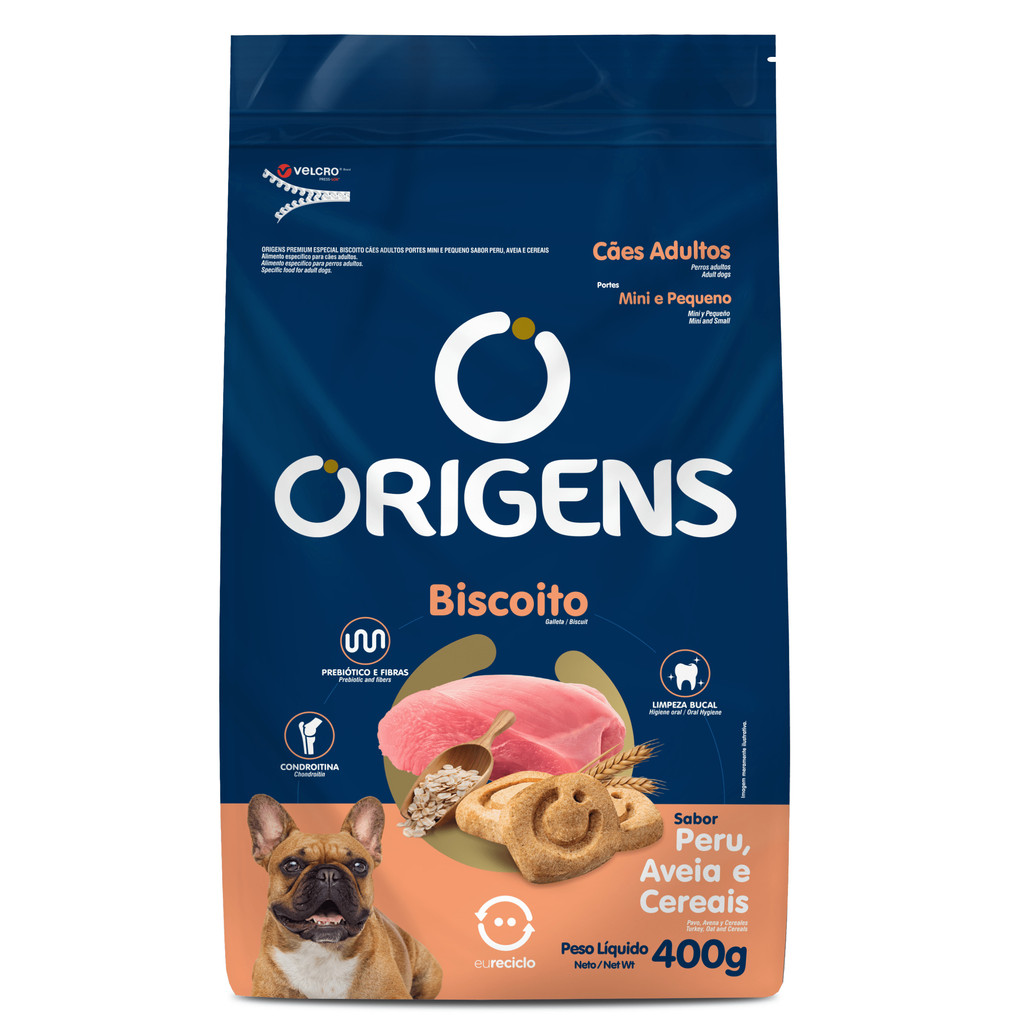 Imagem Biscoito Origens Cães Porte Pequeno Peru 400g