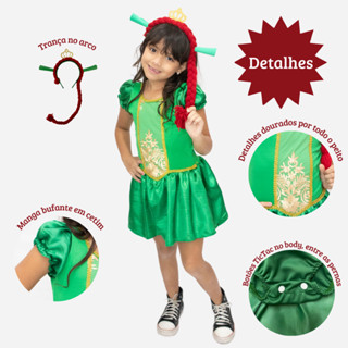 Fantasia Princesa Fiona Infantil - COSPLAY Envio Imediato Carnaval em Oferta na Shopee