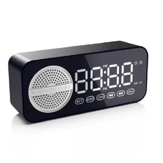 Radio Radinho Retro com Relógio Despertador e Rxibição de hora Bluetooth Portátil em Oferta na Shopee