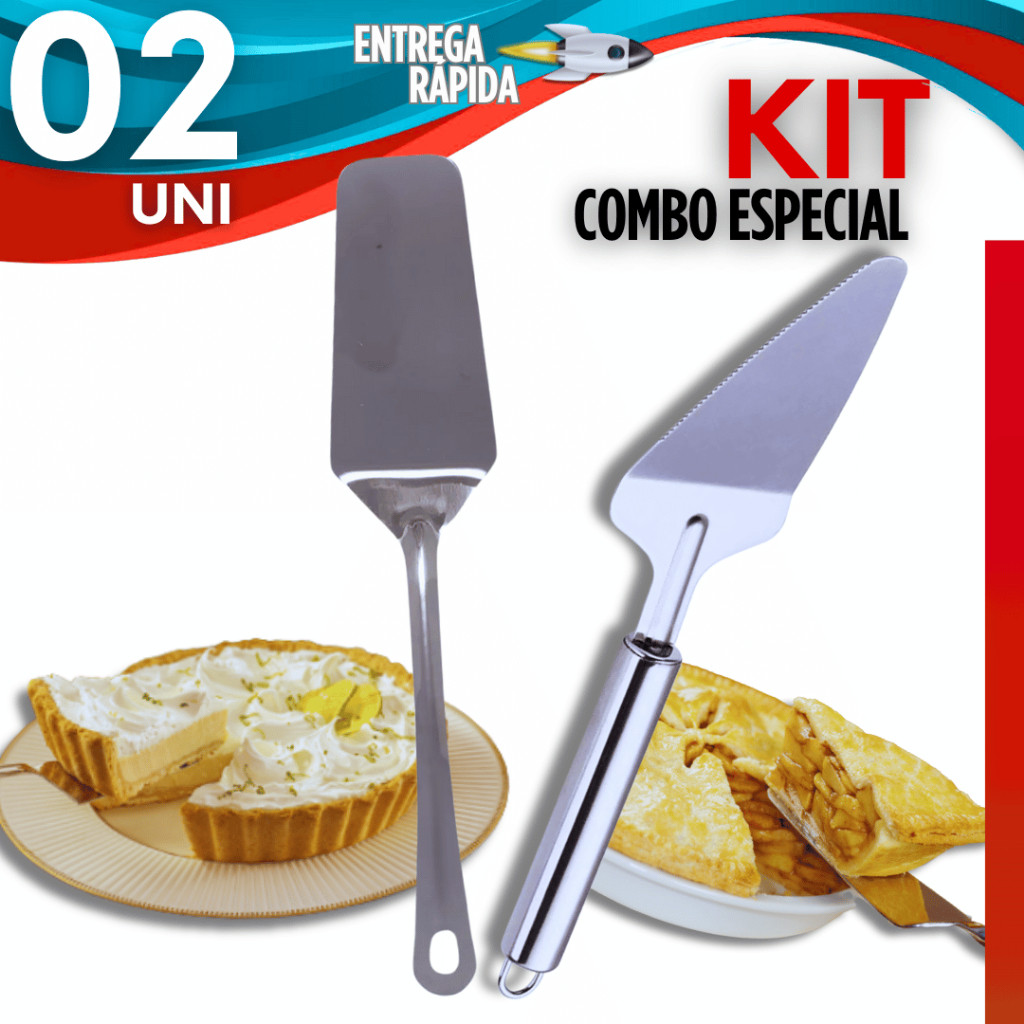 Espátula para Bolo + Espátula Reta Massas Bolos Pudim Multiuso Variáveis utilidades Casa Confeitaria