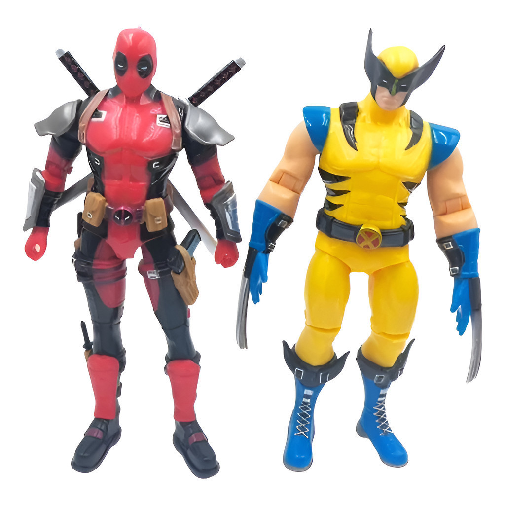 Kit 2 super heróis Bonecos Deadpool & Wolverine Articulados Filme Decoração festa Brinquedos vingadores em Oferta na Shopee