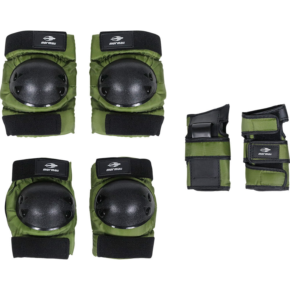 Kit de Proteção Mormaii Preto e Verde Bel - Sports & Outdoors