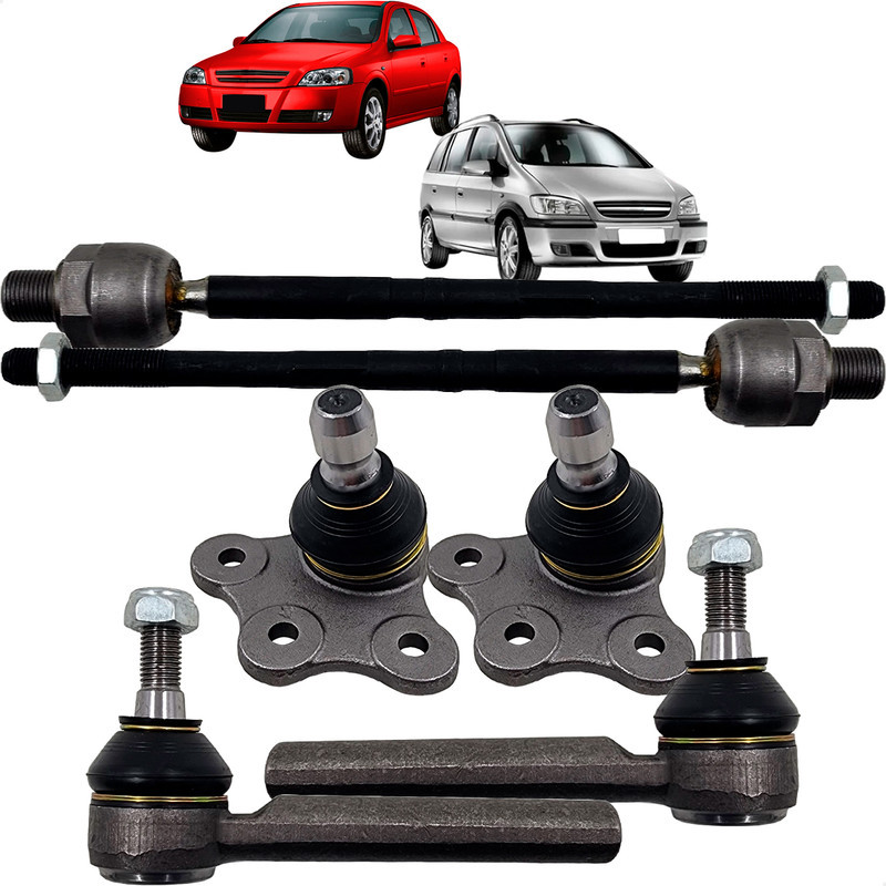 Kit Pivô Suspensão Barra Axial Rosca Macho Terminal Direção Hidráulica GM Astra Zafira 1999 A 2012