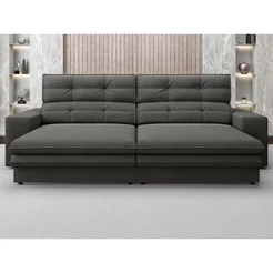 Sofá Pegasus 2,50m Assento Retrátil e Reclinável Velosuede - NETSOFAS