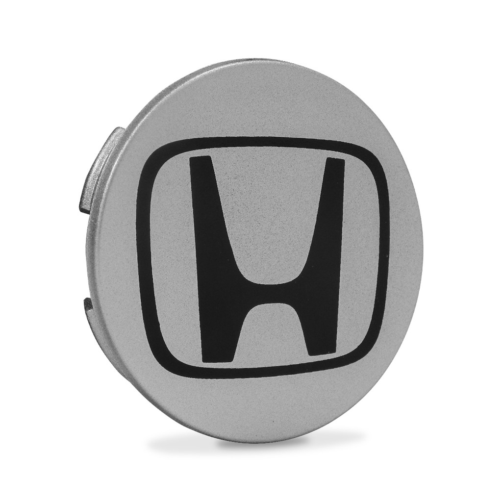 Calotinha 69mm Centro de Roda Honda New Civic Prata Emblema Preto em Oferta na Shopee