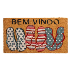 Capacho Fibra Coco Iron 2 Antiderrapante 40x60cm Entrada Casa Estampado Resistente Edantex