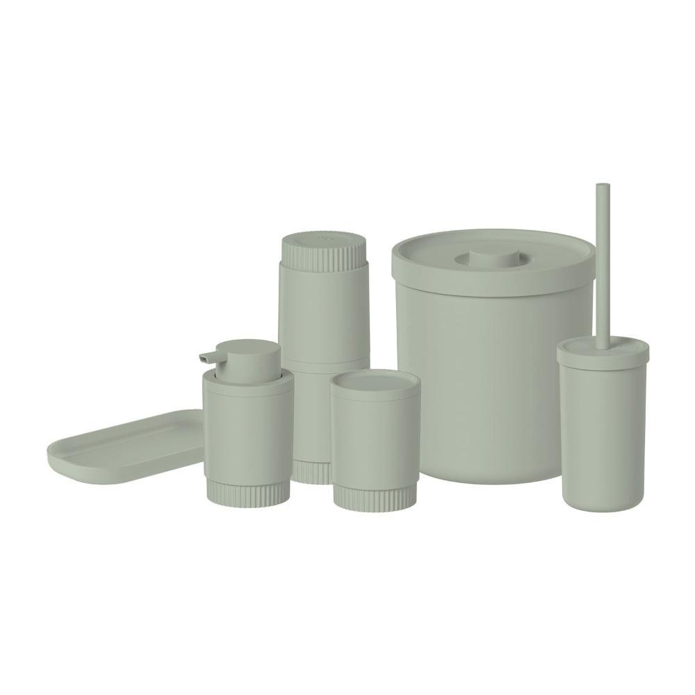 Kit banheiro completo Ou 6 peças Linha Dórica com lixeira em Oferta na Shopee