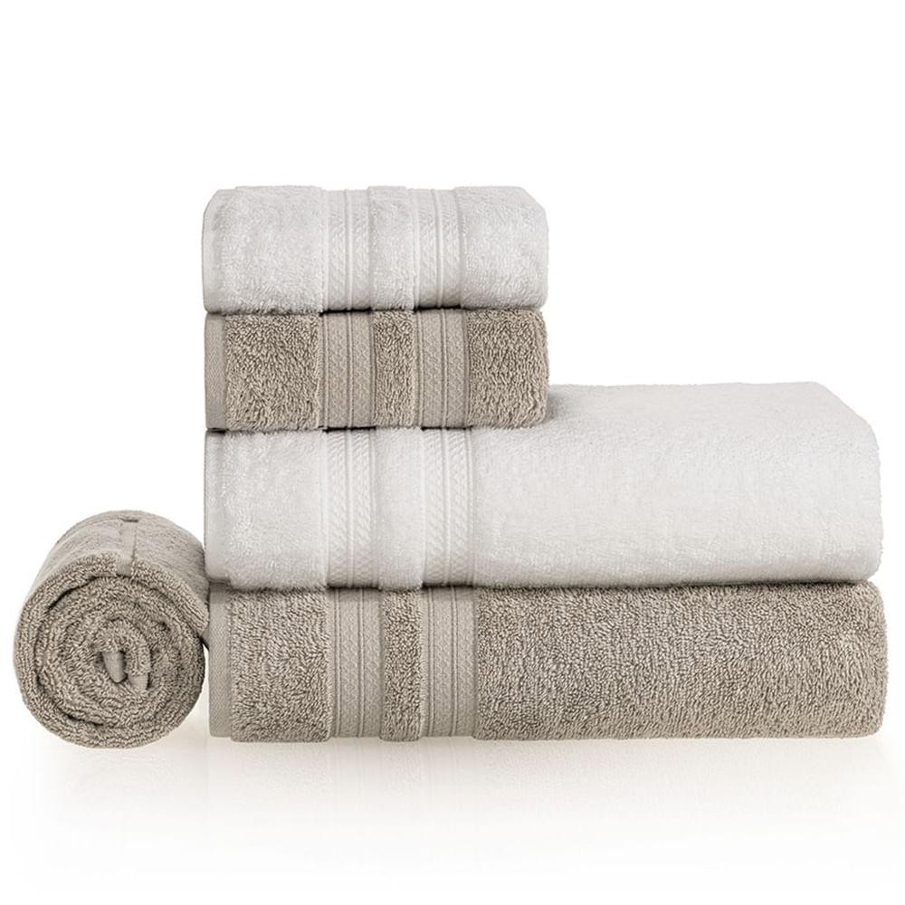 Jogo de Toalhas de Banho Gigante 5 peças Fio Penteado Unika Lunar - Karsten em Oferta na Shopee