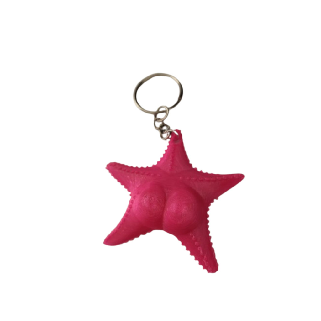 Chaveiro Estrela-do-Mar Divertida – Modelo “Bunduda” Criativo