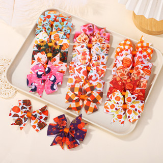 2 Pçs Turquia Imprime Arco Grampos De Cabelo Do Bebê Meninas Pumkin Impresso Fita Barrette Criança Dia De Ação De Graças em Oferta na Shopee