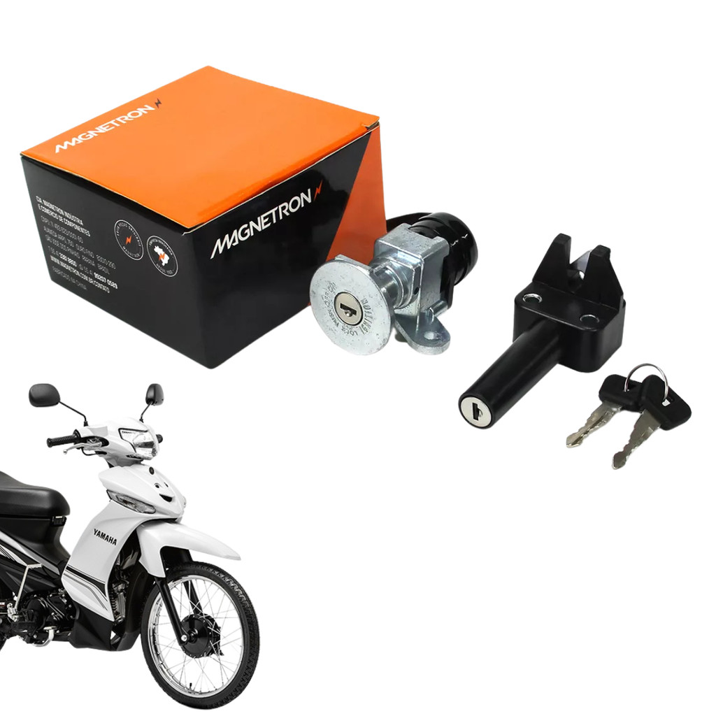 Kit Chave Ignição + Travas 2 peças Yamaha Crypton T 115 2010 a 2017 Original Magnetron em Oferta na Shopee