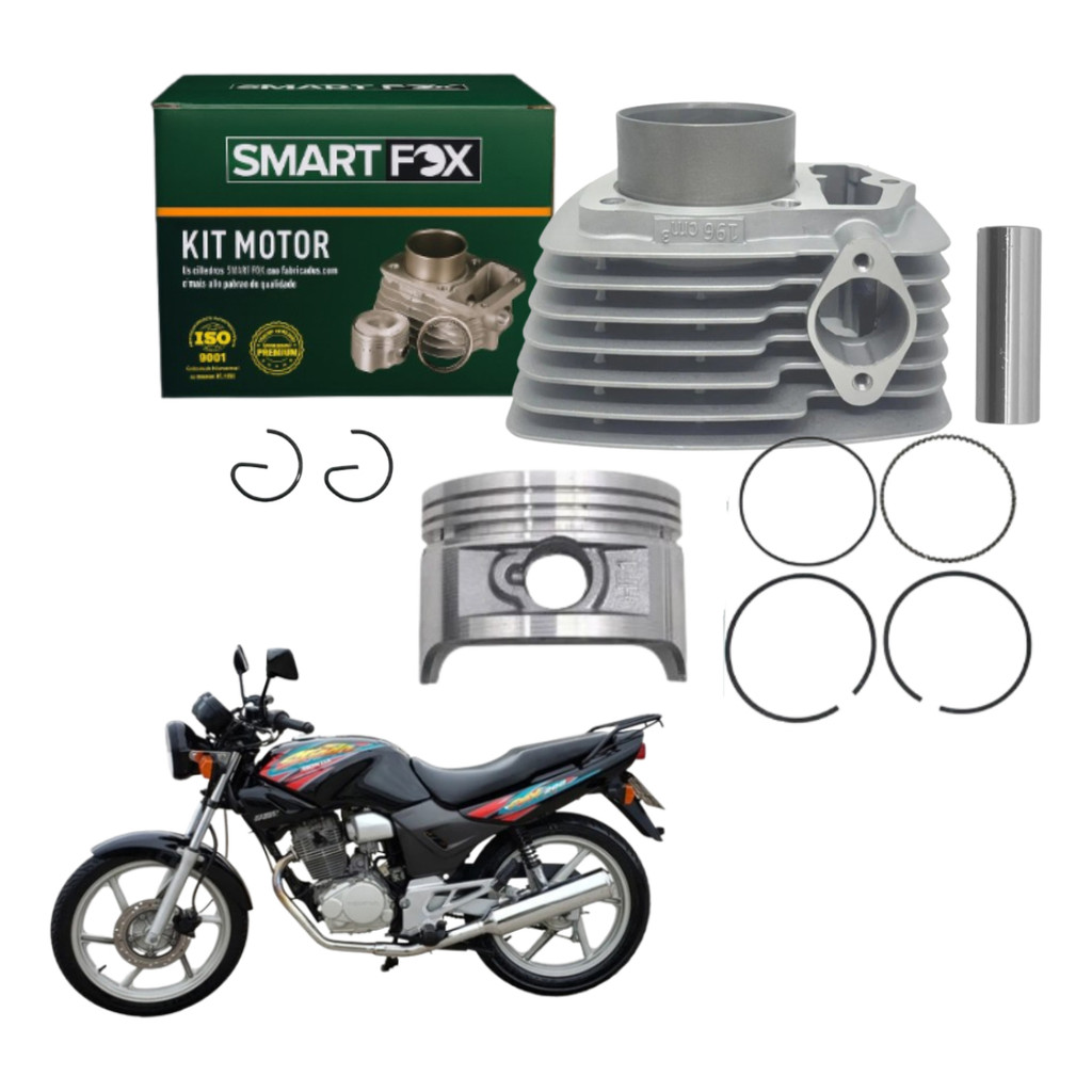 Kit Cilindro Motor Smart Cbx 200 Nx 200 Xr 200 93 94 95 96 97 98 99 2000 2001 2002 2003 Modelo Original