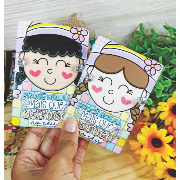 100 Cards para Brincos Festa Junina Mimo Clientes - Festa Junina 01