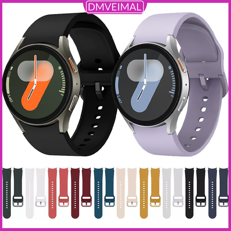 Pulseira De Silicone Para Original Relógio Samsung Galaxy Watch 7 6 5 FE 4 44mm