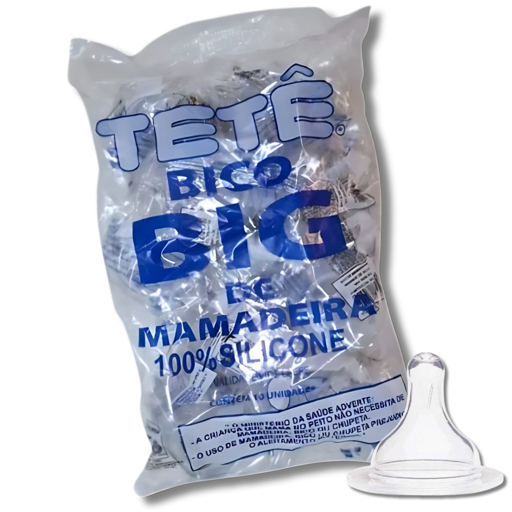 Kit Bico Big Redondo De Mamadeira Silicone10 Unidades Tetê