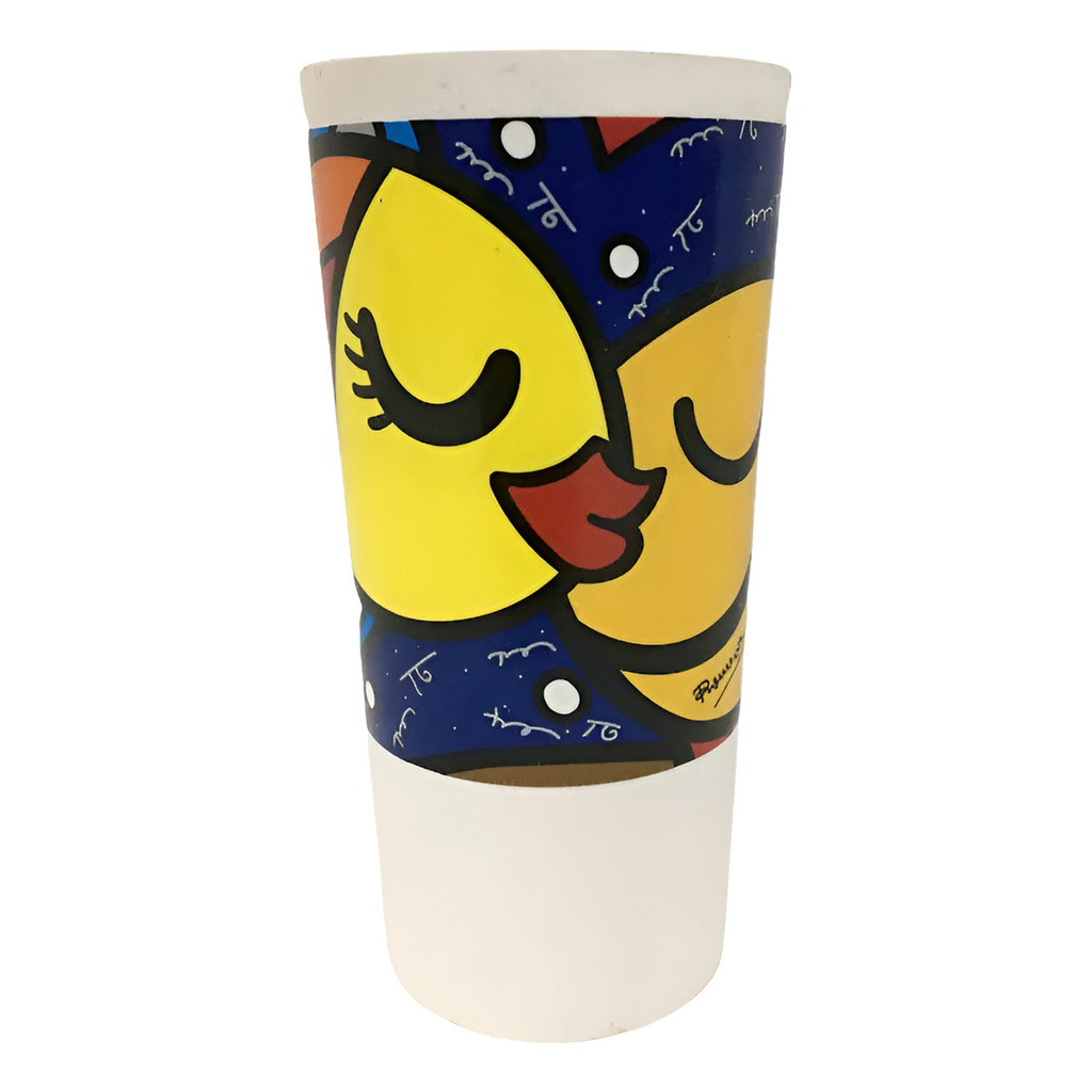 Copo Grande Fish Love Caras Romero Britto