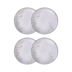 Conjunto 4 Pratos Fundos 21cm Porcelana Floralis Tramontina