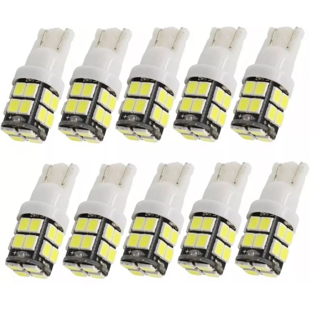 KIT 10 LAMPADA T10 20 LED W5W BRANCO 12V em Oferta na Shopee