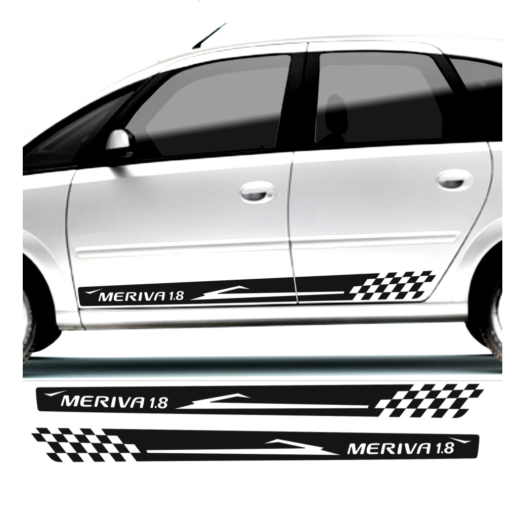 Adesivo Meriva 1.8 Faixa Lateral Esportivo Para Meriva 1.8