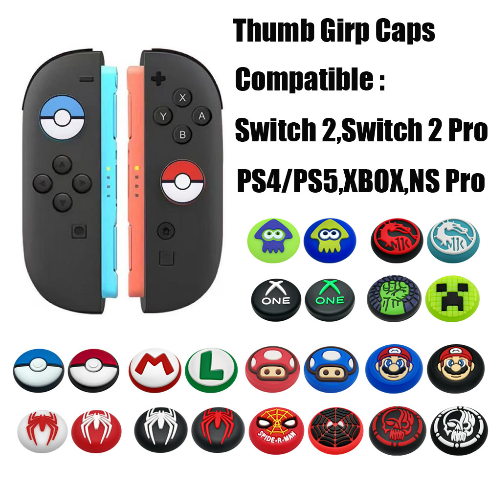 Tampa De Aperto De Polegar Analógico De Silicone Antiderrapante Para Nintendo Switch 2 E Pro/PS5/PS4/PS3/Xbox/Controller