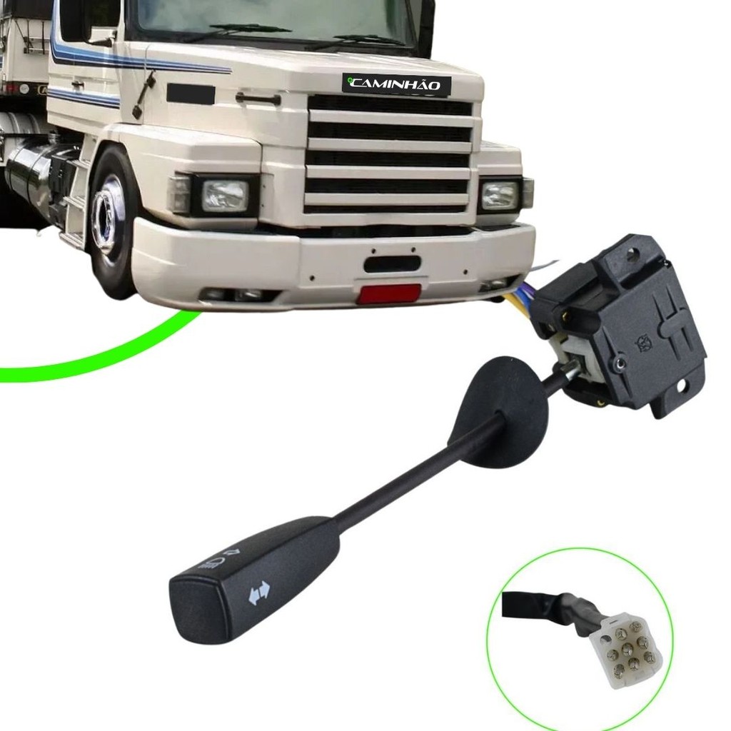 Chave Seta Scania 112 / 113 - Painel Reto - Farol Alto / Farol Baixo / Lampejo (347893)