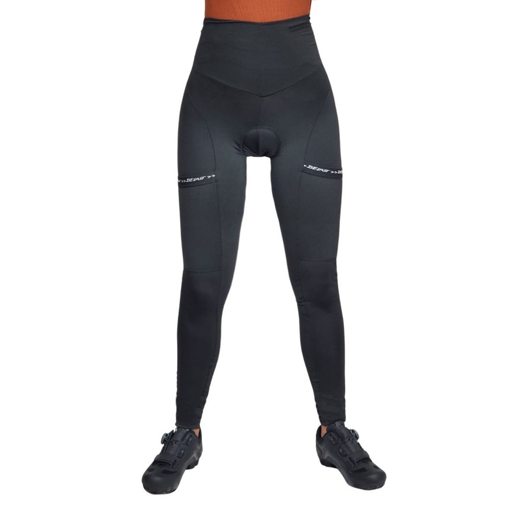 Calça Ciclismo Feminina Befast Forro Gel Cós Alto Bike Mtb