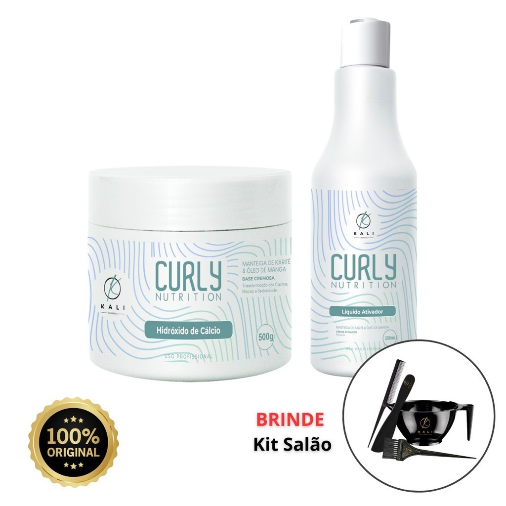 Combo Relaxamento para Cachos Guanidina 500g e Líquido Ativador 300ml + Kit Salão