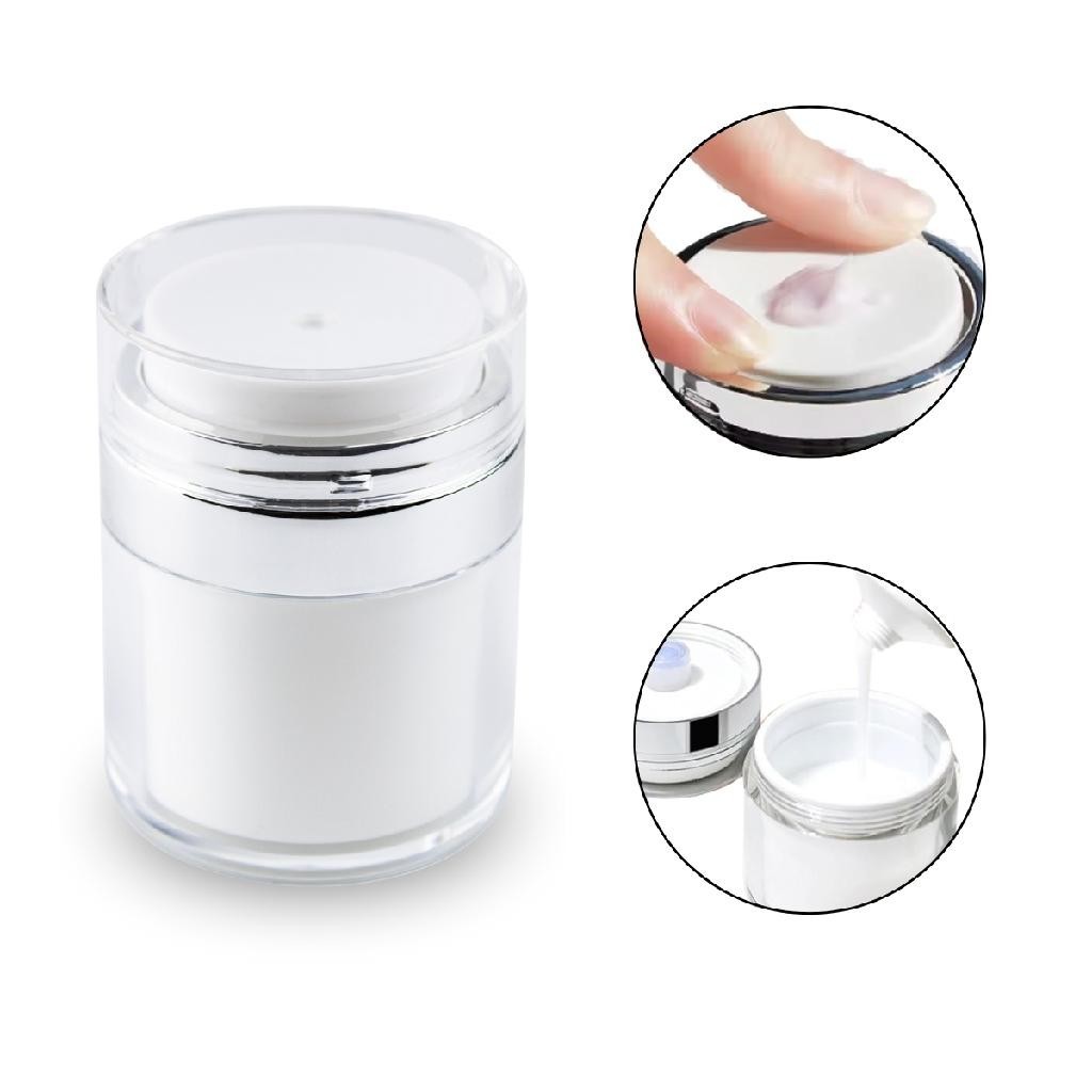 Pote Recipiente Cosmético Creme Frasco a Vácuo Pump 30ml Cuidados com a Pele Rosto Embalagem