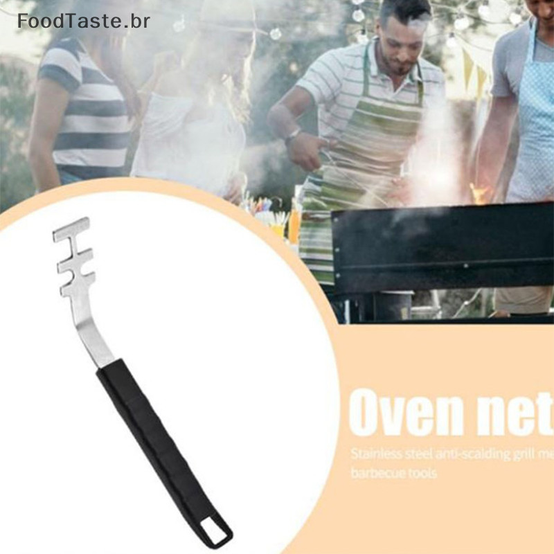 FoodTaste Anti-Scald Grill Lifter Grelha De Cozimento Resistente Ao Calor Ferramenta De Levantamento De Acessórios Para Lifte A Rede De Churrasqueiras Ferramentas De Churrasqueira BR