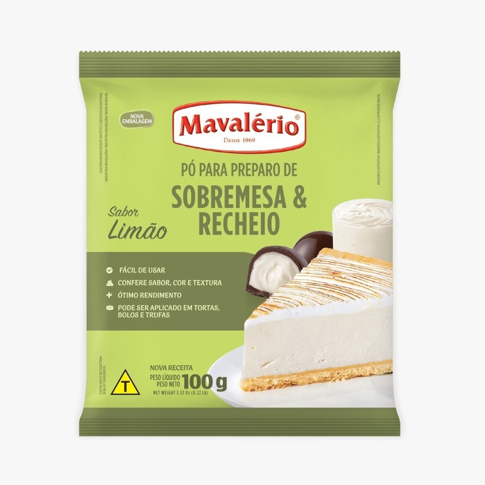 Pó Para Sobremesa 100g - Mavalerio Limão