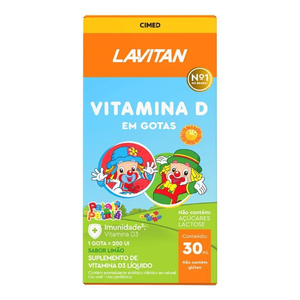 LAVITAN INFANTIL VITAMINA D SABOR LIMÃO COM 30ML em Oferta na Shopee