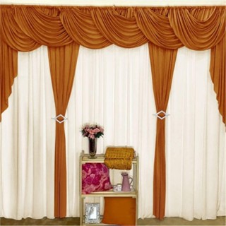 Cortina Mara Duplo Malha Gel 3,00M X 2,60M Mostarda e Palha em Oferta na Shopee