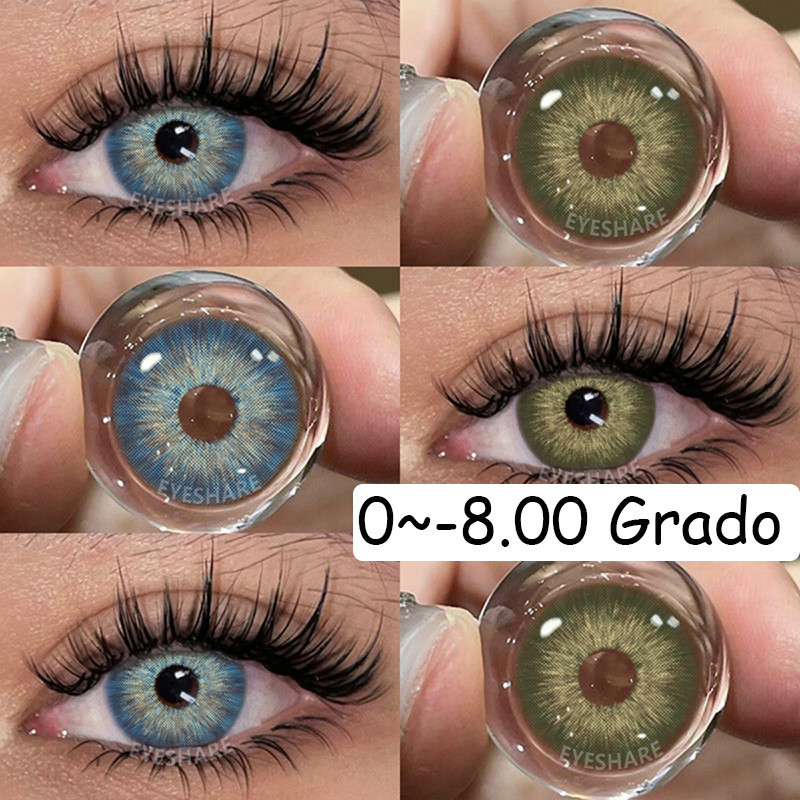 EYESHARE 0 ~ 8.00 1 Par De Lentes De Contato Coloridas Para Olhos Da Moda Azuis