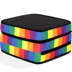 Puff 3 em 1 Multiuso Solteiro Dobrável D33 Rainbow - BF Colchões